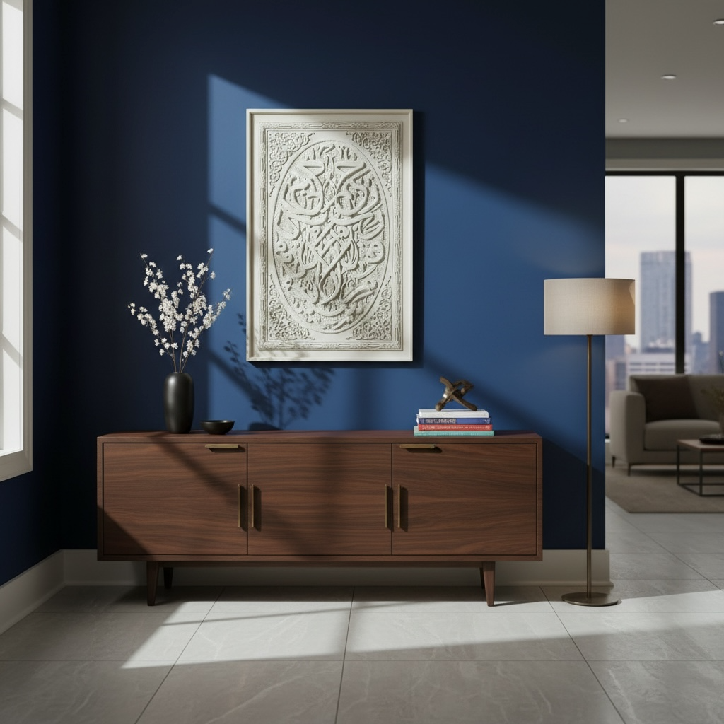 Salawat 3D Islamic Wall Art – Beige Stone Effect Relief | 120cm x 80cm