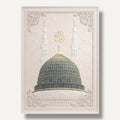 Dome Of The Rock 3D Islamic Wall Art – Beige Stone Effect Relief | 120cm x 80cm